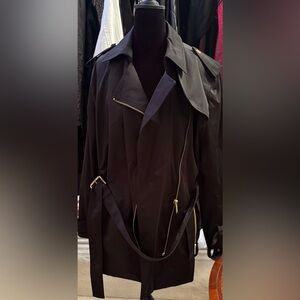 Michael Kors Black Coat with Gold Details